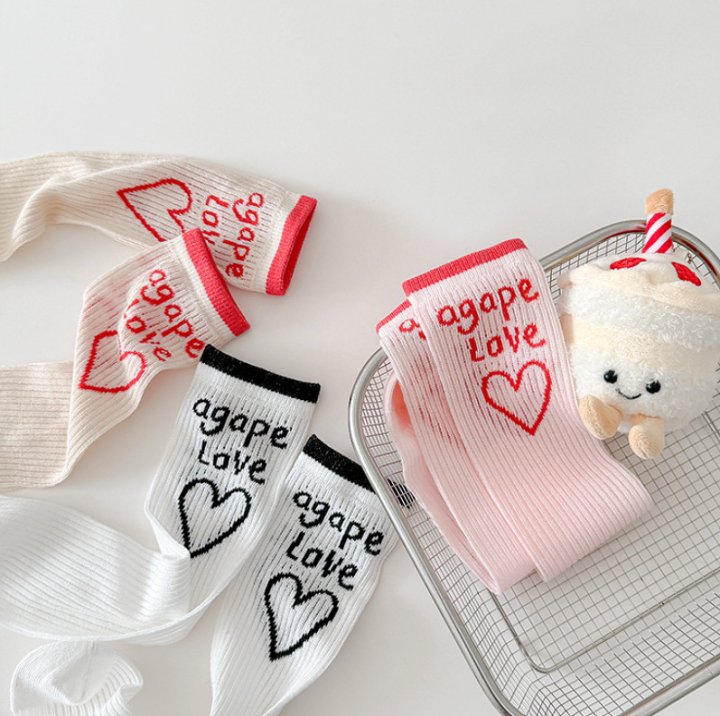 Miso - Korean Children Fashion - #Kfashion4kids - Agape Love Half Tights Set - 2