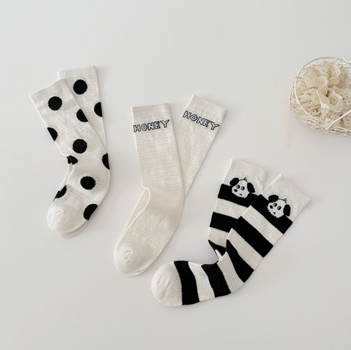 Miso - Korean Children Fashion - #childofig - Honey Stripe Half Tights Set - 2
