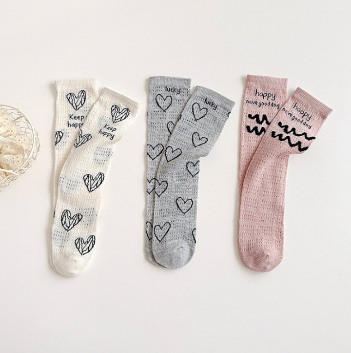 Miso - Korean Children Fashion - #childofig - Heart Wave Half Tights Set
