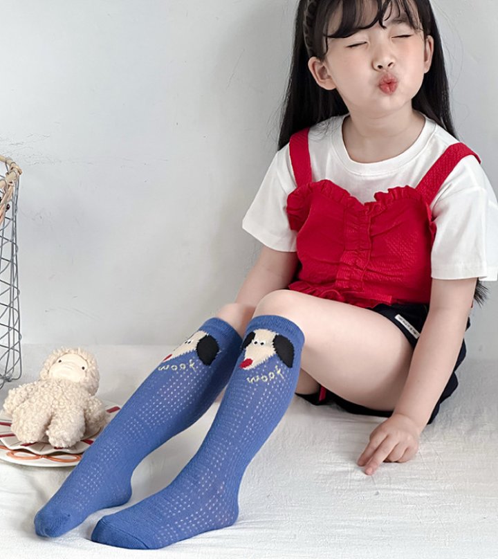 Miso - Korean Children Fashion - #childofig - Blue Puppy Half Tights Set - 7
