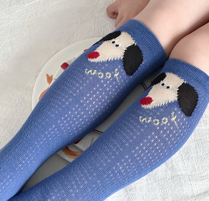 Miso - Korean Children Fashion - #childrensboutique - Blue Puppy Half Tights Set - 8