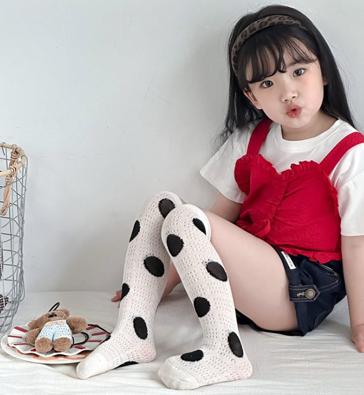 Miso - Korean Children Fashion - #childrensboutique - Honey Stripe Half Tights Set - 4