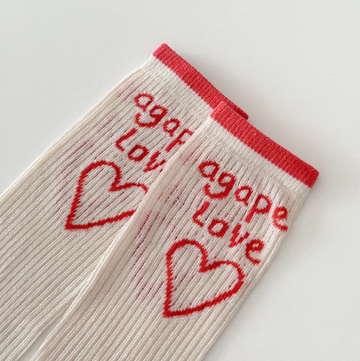 Miso - Korean Children Fashion - #designkidswear - Agape Love Half Tights Set - 10