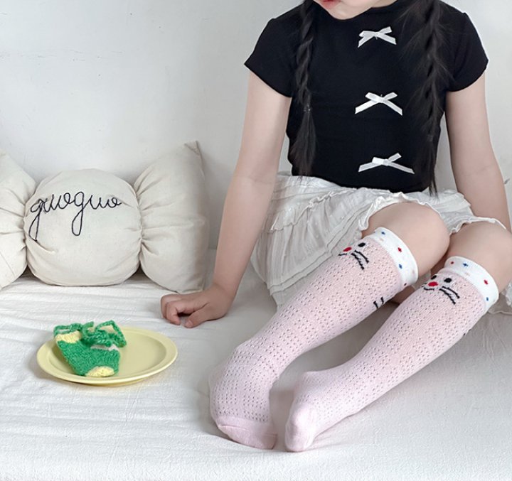 Miso - Korean Children Fashion - #designkidswear - Color Dot Half Tights Set - 6