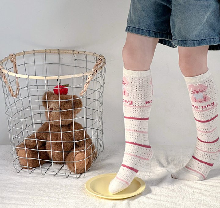 Miso - Korean Children Fashion - #discoveringself - Nice Stripe Half Tights Set - 6