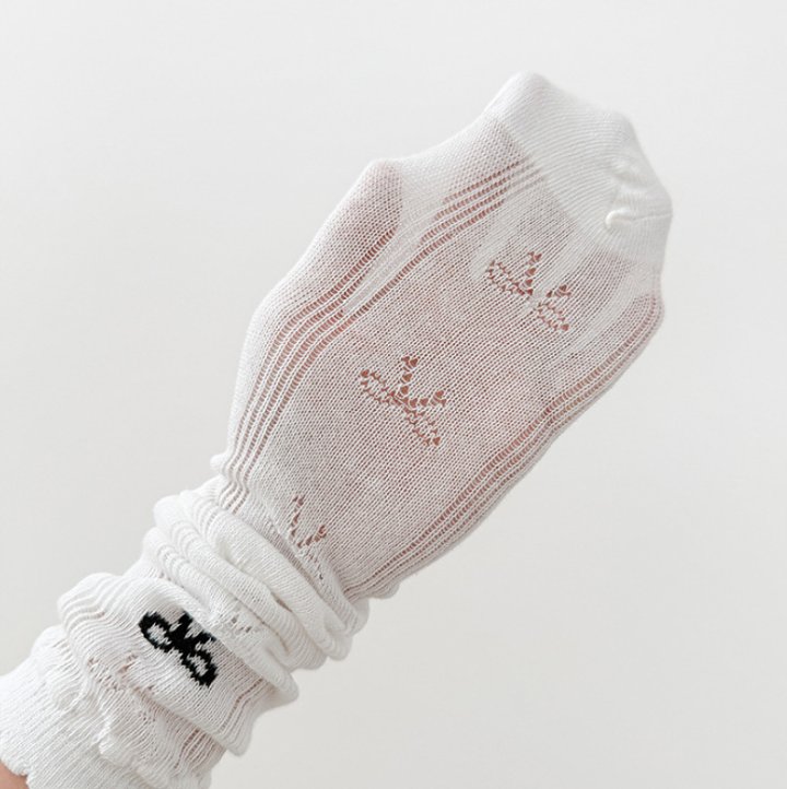 Miso - Korean Children Fashion - #kidsshorts - Ribbon Soft Half Tights Set - 10