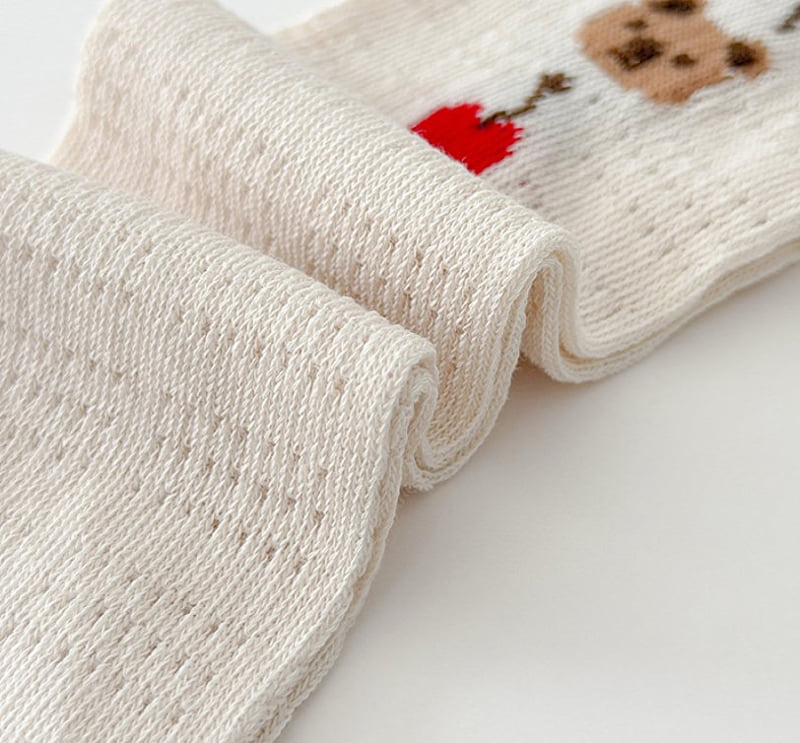 Miso - Korean Children Fashion - #kidsshorts - Cherry Bear Tights Set - 12