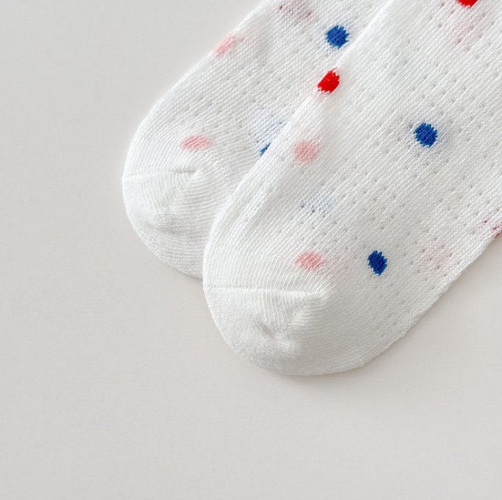 Miso - Korean Children Fashion - #kidsstore - Color Dot Half Tights Set - 10