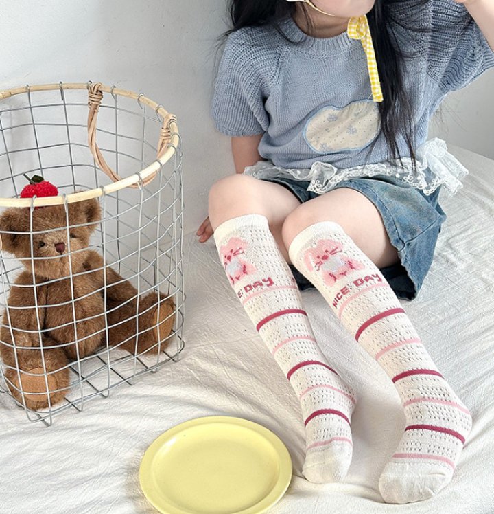 Miso - Korean Children Fashion - #kidsstore - Nice Stripe Half Tights Set - 9