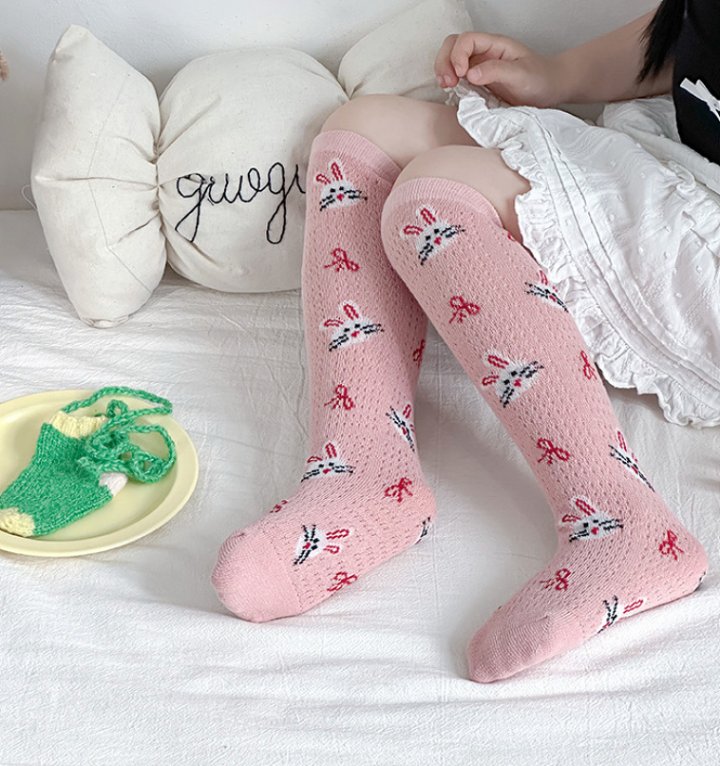 Miso - Korean Children Fashion - #kidzfashiontrend - Pink Rabbit Half Tights Set - 7