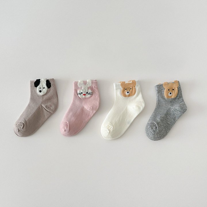 Miso - Korean Children Fashion - #littlefashionista - Animal Friends Socks Set