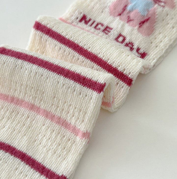 Miso - Korean Children Fashion - #littlefashionista - Nice Stripe Half Tights Set - 12