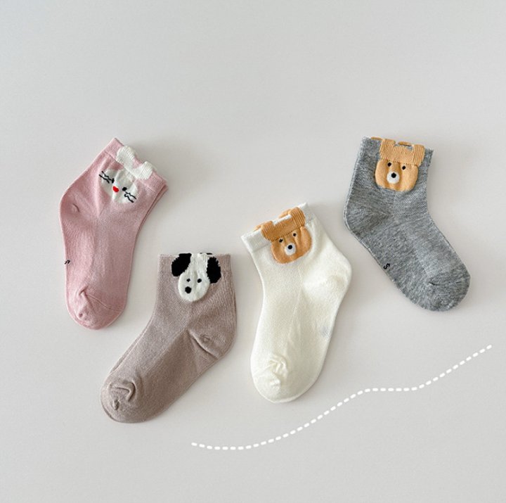 Miso - Korean Children Fashion - #magicofchildhood - Animal Friends Socks Set - 2