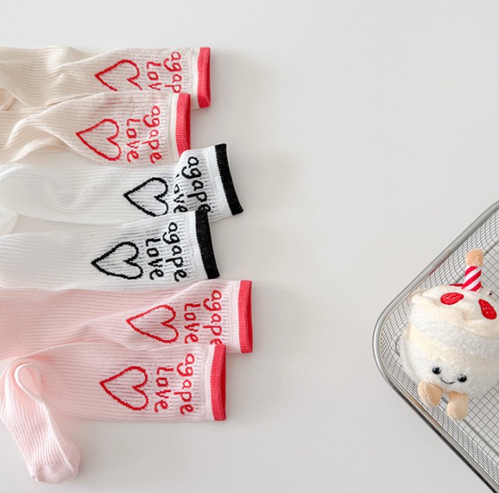 Miso - Korean Children Fashion - #littlefashionista - Agape Love Half Tights Set - 4