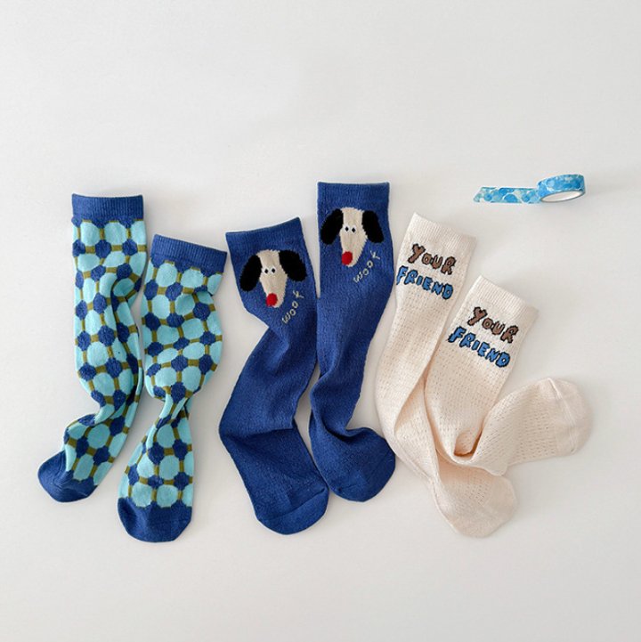 Miso - Korean Children Fashion - #magicofchildhood - Blue Puppy Half Tights Set - 3