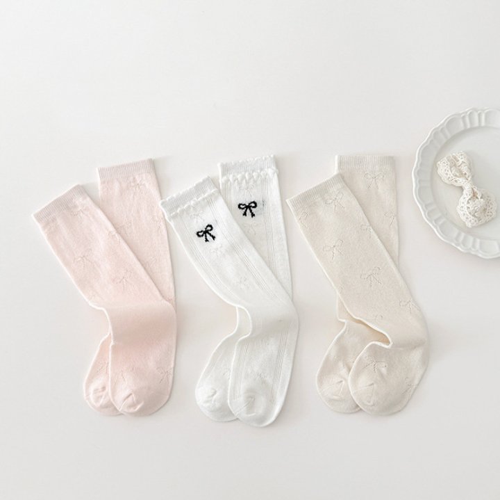 Miso - Korean Children Fashion - #magicofchildhood - Ribbon Soft Half Tights Set