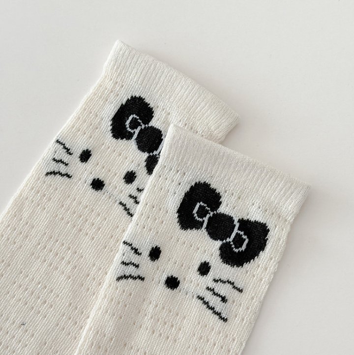 Miso - Korean Children Fashion - #minifashionista - Kitty Half Tights Set - 9