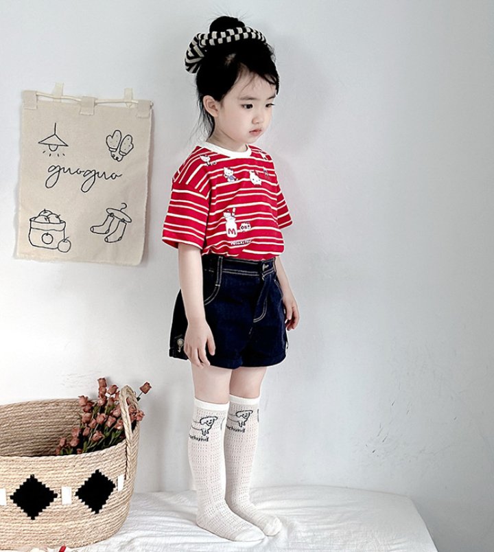 Miso - Korean Children Fashion - #minifashionista - Tiny Dot Stripe Half Tights Set - 7