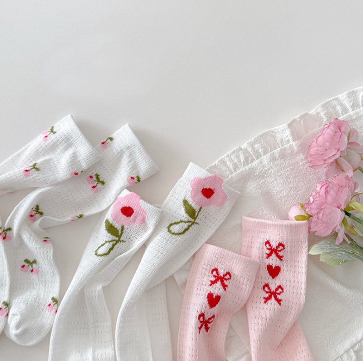 Miso - Korean Children Fashion - #minifashionista - Ribbon Plaid Half Tights Set - 3