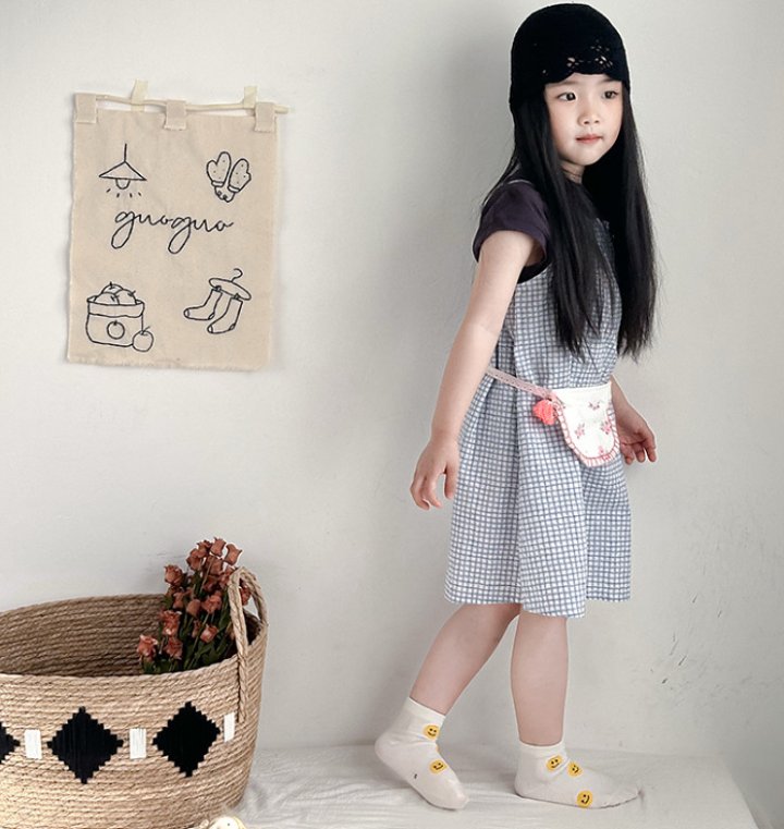 Miso - Korean Children Fashion - #prettylittlegirls - Check Smile Socks Set - 5