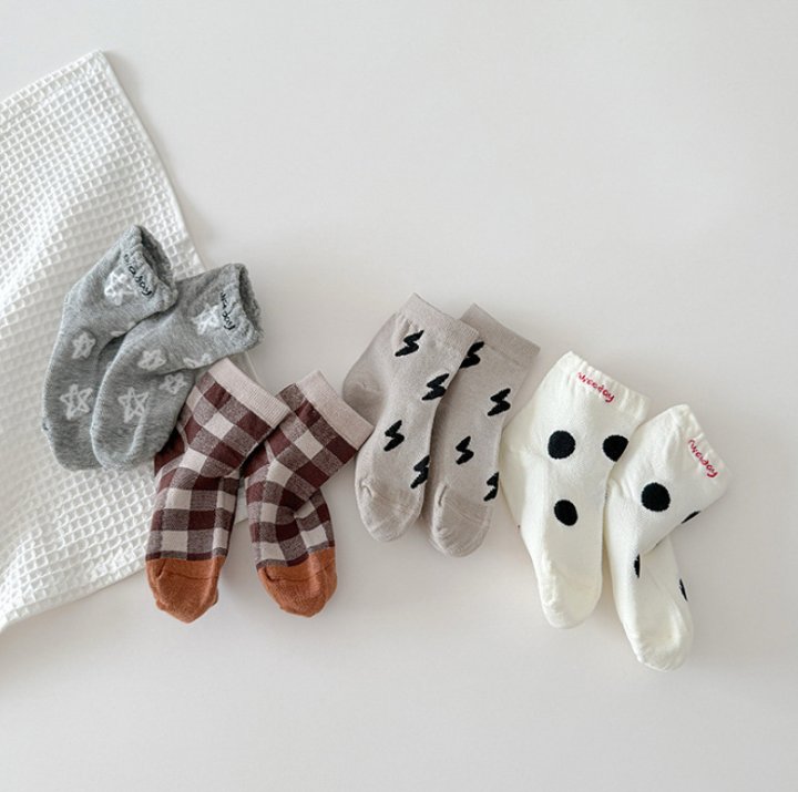 Miso - Korean Children Fashion - #prettylittlegirls - Lightning Star Socks Set - 2