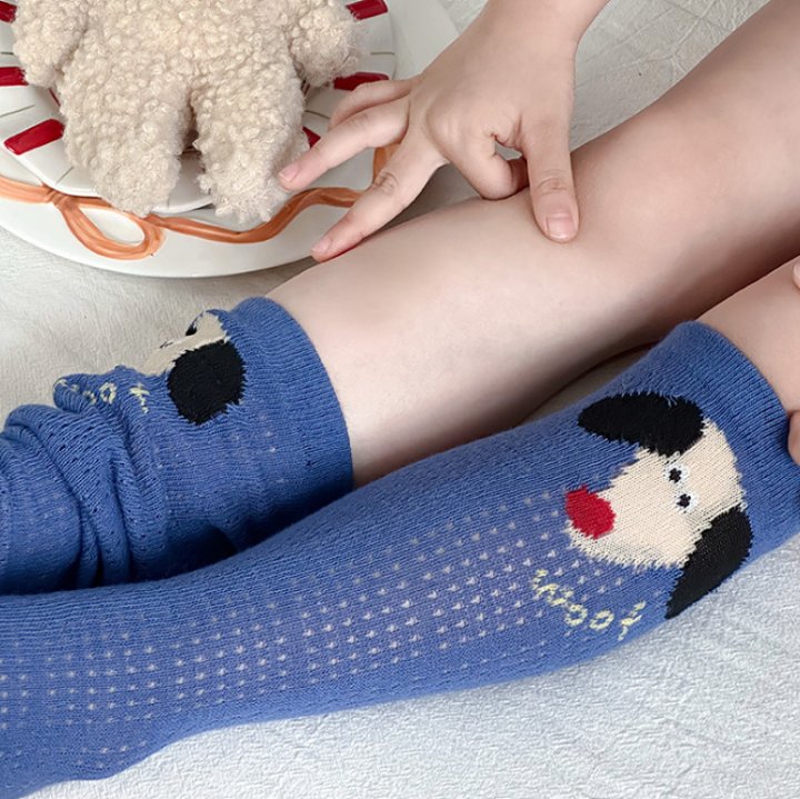 Miso - Korean Children Fashion - #prettylittlegirls - Blue Puppy Half Tights Set - 5