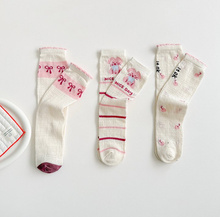 Miso - Korean Children Fashion - #prettylittlegirls - Nice Stripe Half Tights Set