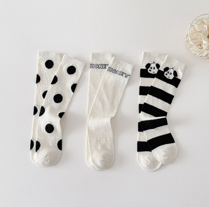 Miso - Korean Children Fashion - #stylishchildhood - Honey Stripe Half Tights Set