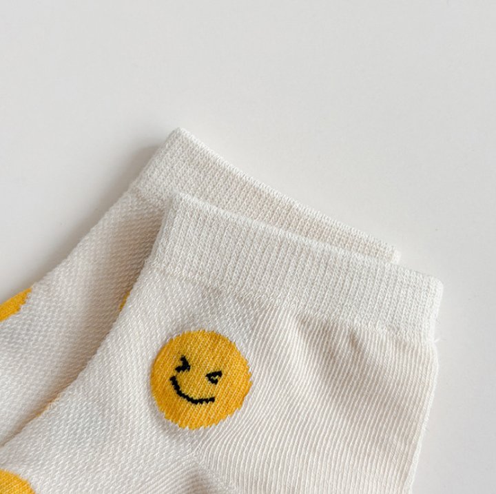 Miso - Korean Children Fashion - #toddlerclothing - Check Smile Socks Set - 7