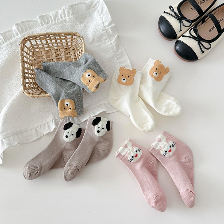 Miso - Korean Children Fashion - #toddlerclothing - Animal Friends Socks Set - 6