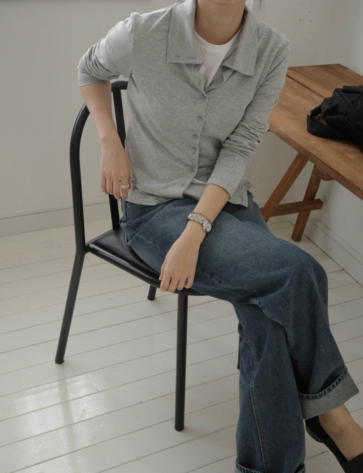 Moani - Korean Women Fashion - #momslook - High-Neck Button Cardigan - 7
