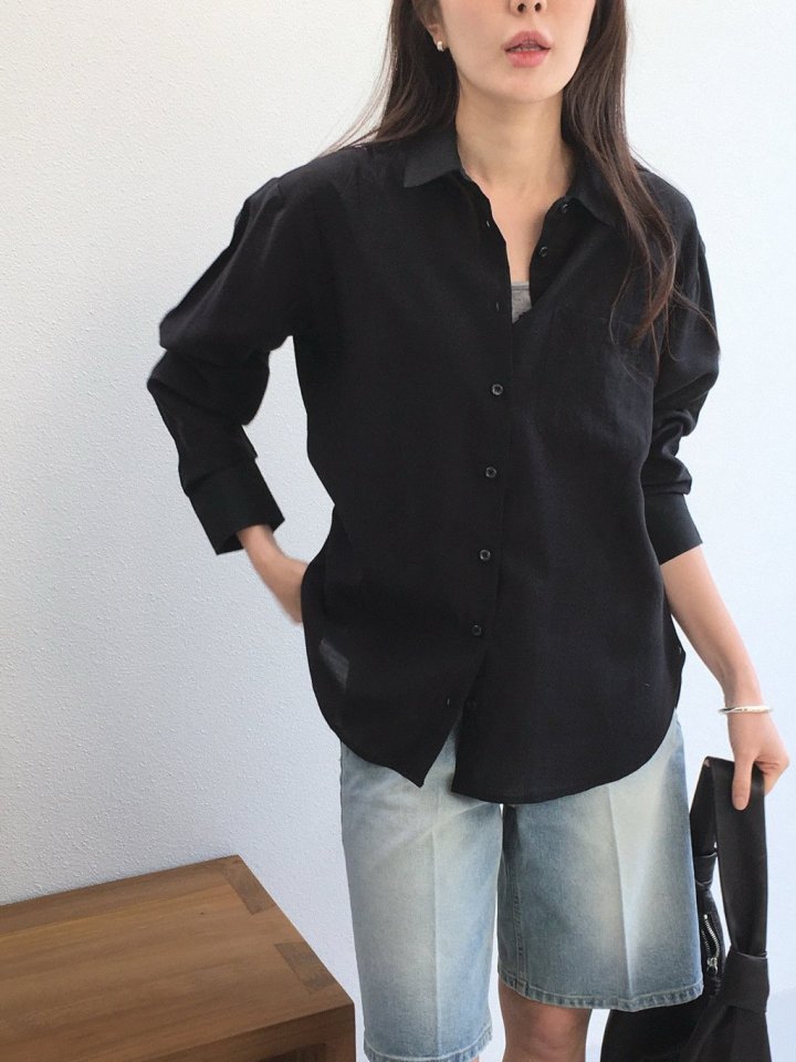 Moani - Korean Women Fashion - #momslook - Sheer Loose-Fit Shirt - 10