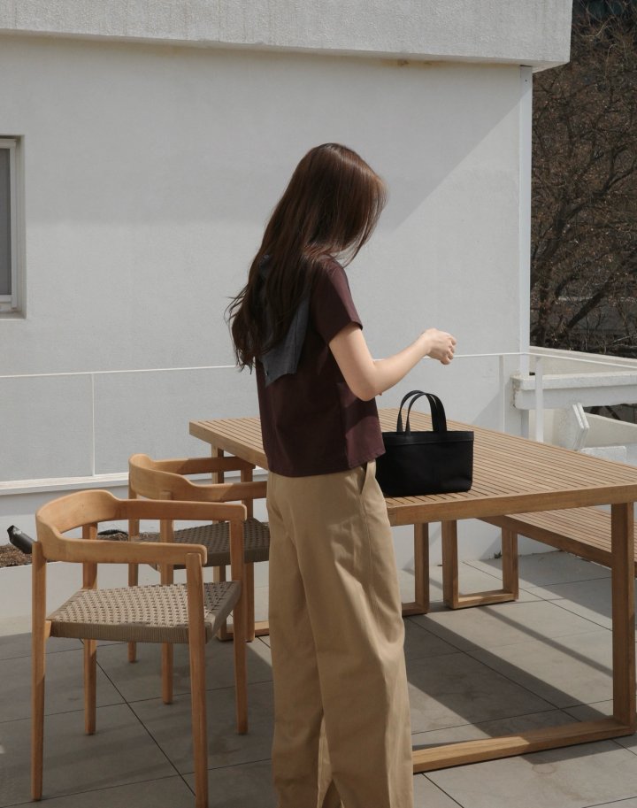 Moani - Korean Women Fashion - #momslook - Low Backline Tee - 8