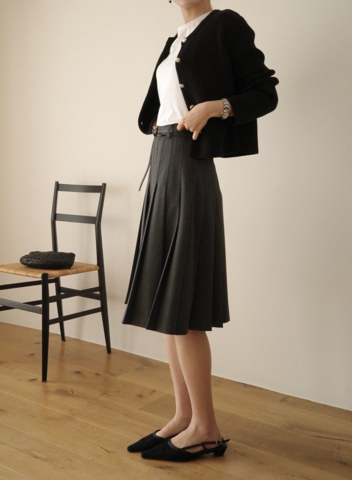 Moani - Korean Women Fashion - #momslook - Summer Wool Midi Pleated Skirt - 6