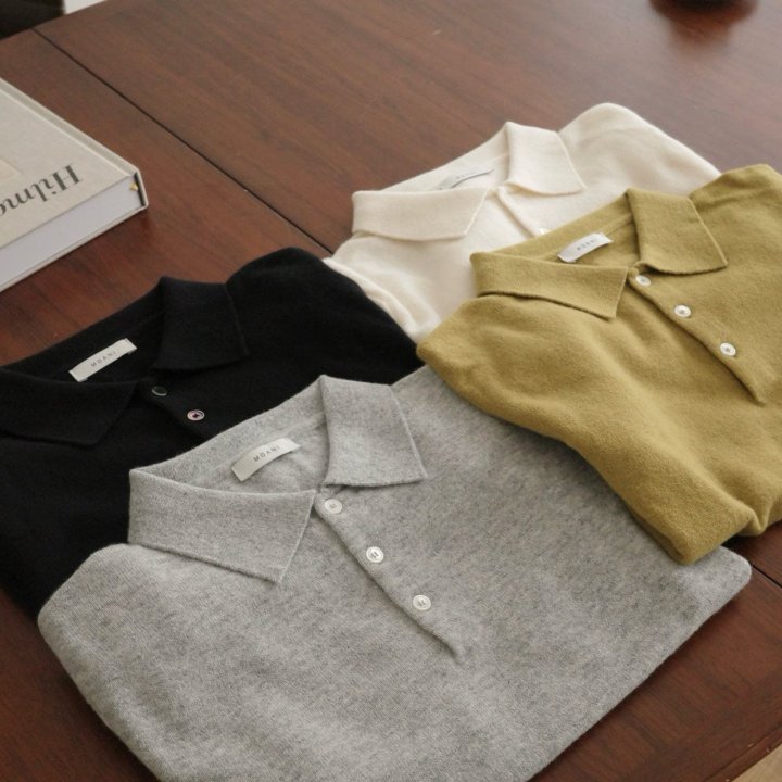 Moani - Korean Women Fashion - #momslook - Half Slub Collar Knit Top - 12