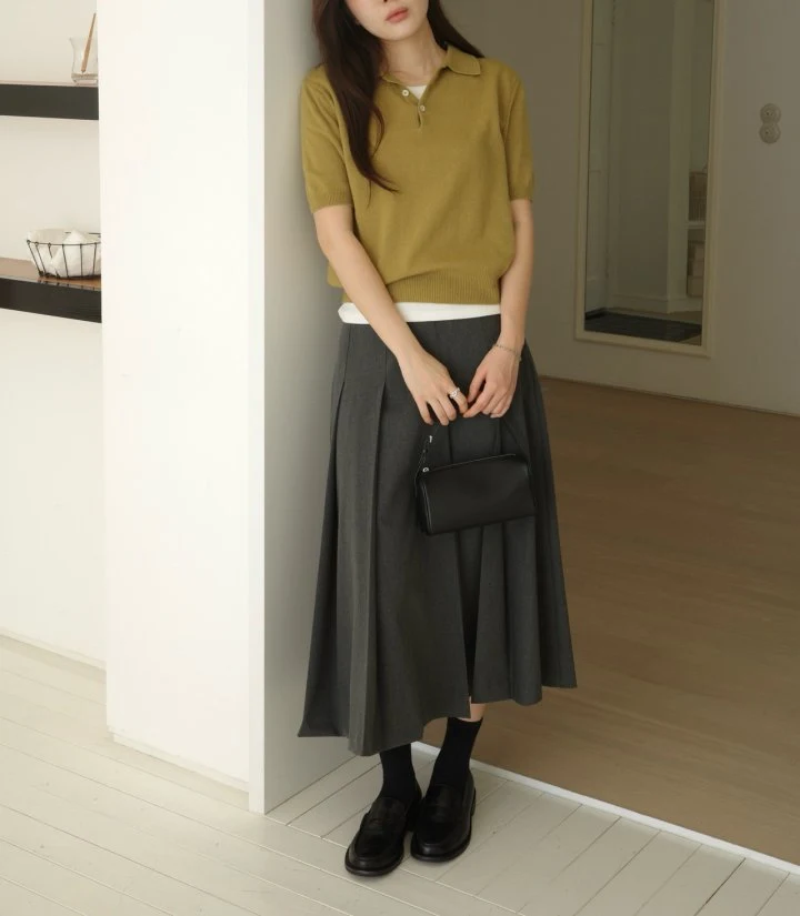 Moani - Korean Women Fashion - #womensfashion - Half Slub Collar Knit Top - 4