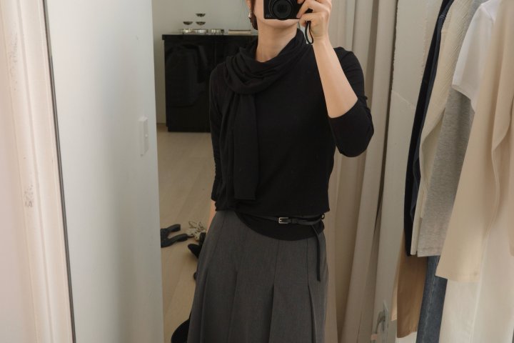 Moani - Korean Women Fashion - #momslook - Muffler Top Set