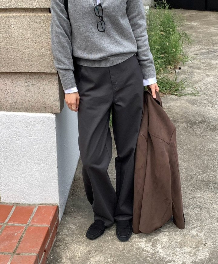 Moani - Korean Women Fashion - #momslook - Cotton Barrel Pants