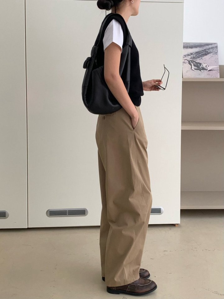 Moani - Korean Women Fashion - #momslook - Cotton Barrel Pants - 7