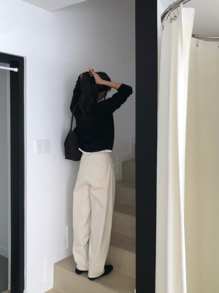 Moani - Korean Women Fashion - #momslook - Cotton Barrel Pants - 9