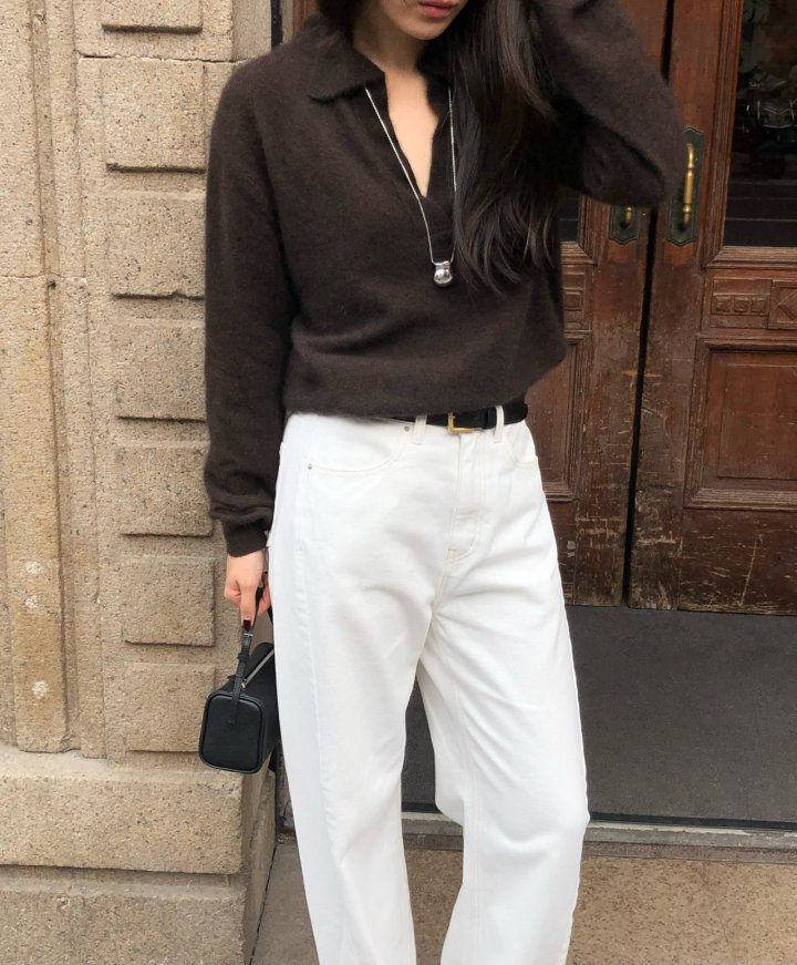Moani - Korean Women Fashion - #momslook - Curved Denim Pants - 5