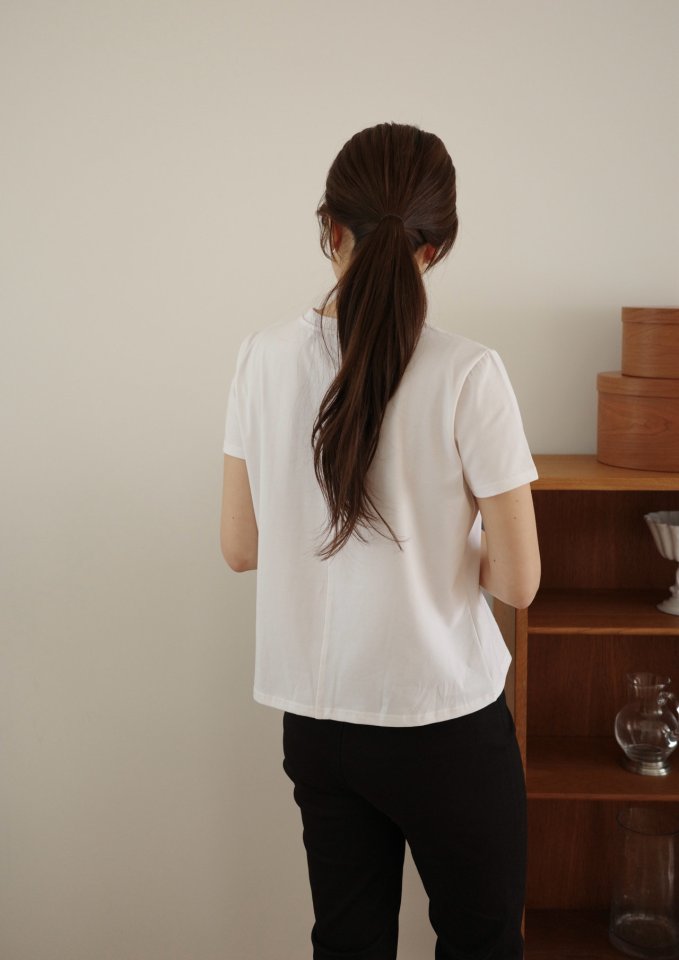 Moani - Korean Women Fashion - #womensfashion - Low Backline Tee - 11