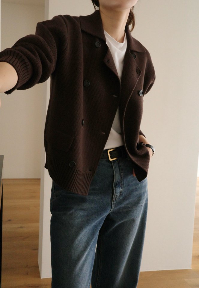 Moani - Korean Women Fashion - #womensfashion - Double Cotton Cardigan - 7