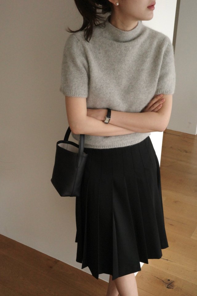 Moani - Korean Women Fashion - #womensfashion - Summer Wool Midi Pleated Skirt - 3
