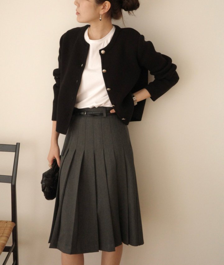 Moani - Korean Women Fashion - #womensfashion - Summer Wool Midi Pleated Skirt - 7