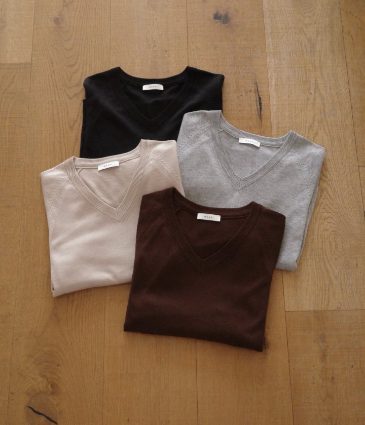 Moani - Korean Women Fashion - #womensfashion - Summer Silk-Wool V-Neck Knit - 12