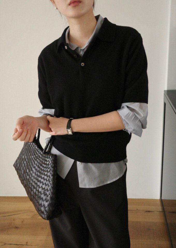 Moani - Korean Women Fashion - #womensfashion - Half Slub Collar Knit Top - 3