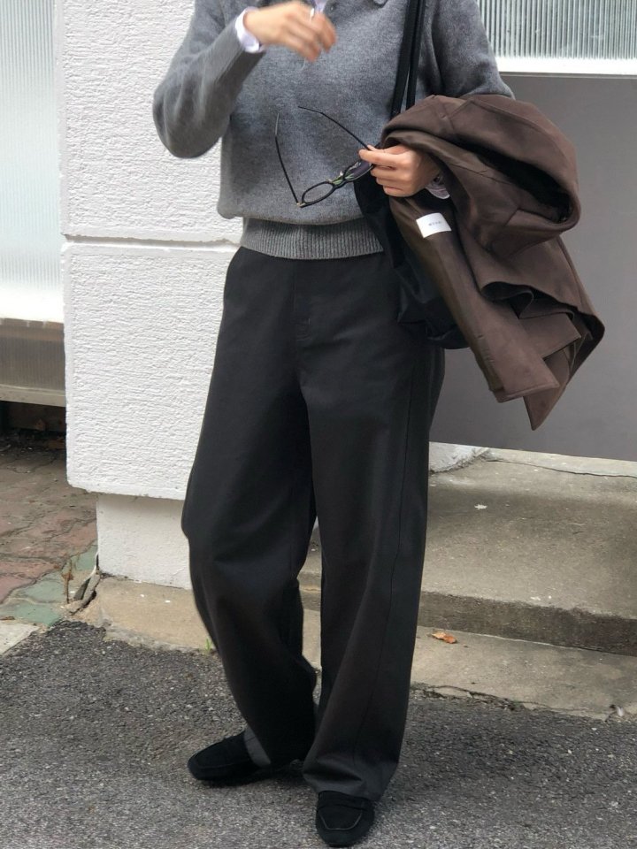 Moani - Korean Women Fashion - #momslook - Cotton Barrel Pants - 4
