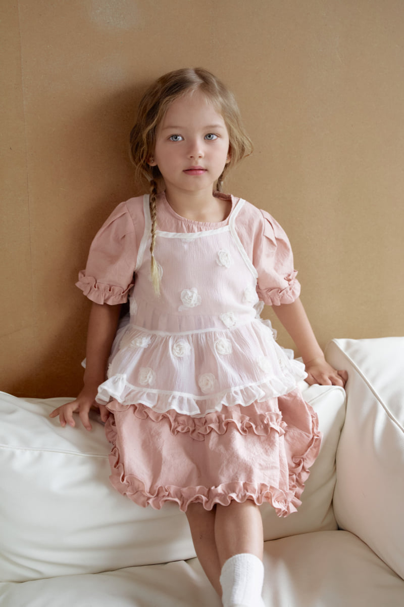 Momo Ann - Korean Children Fashion - #littlefashionista - Rose Strap One-piece - 3