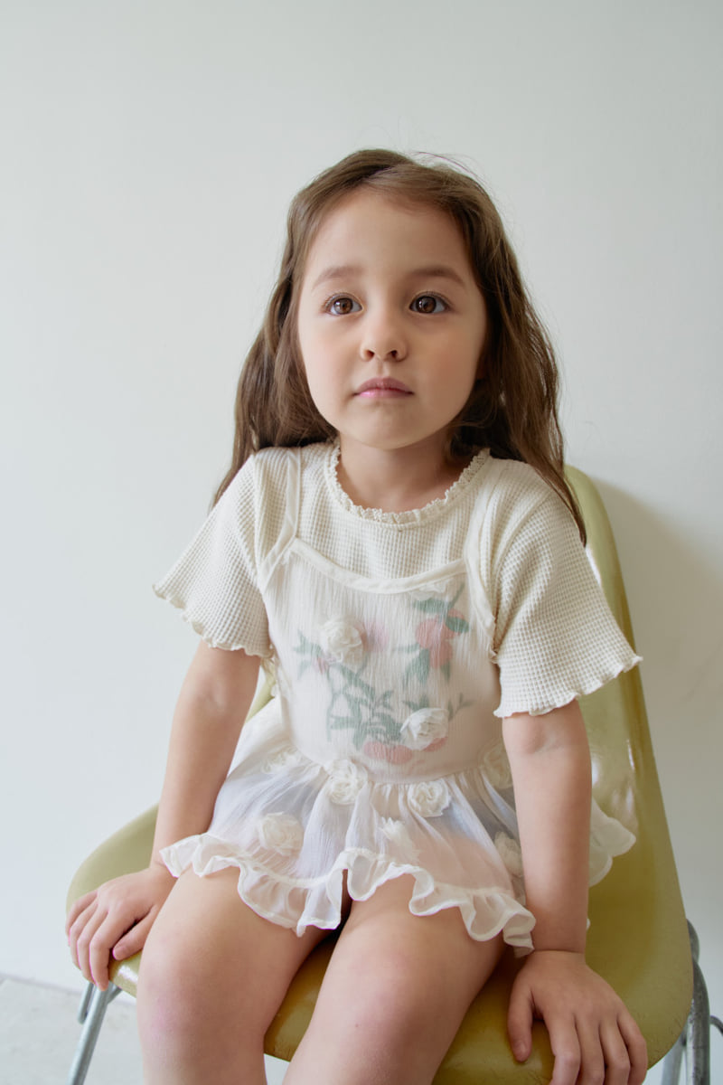 Momo Ann - Korean Children Fashion - #minifashionista - Rose Strap One-piece - 5